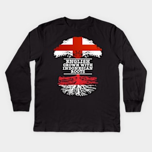 English Grown With Indonesian Roots - Gift for Indonesian With Roots From Indonesia Kids Long Sleeve T-Shirt